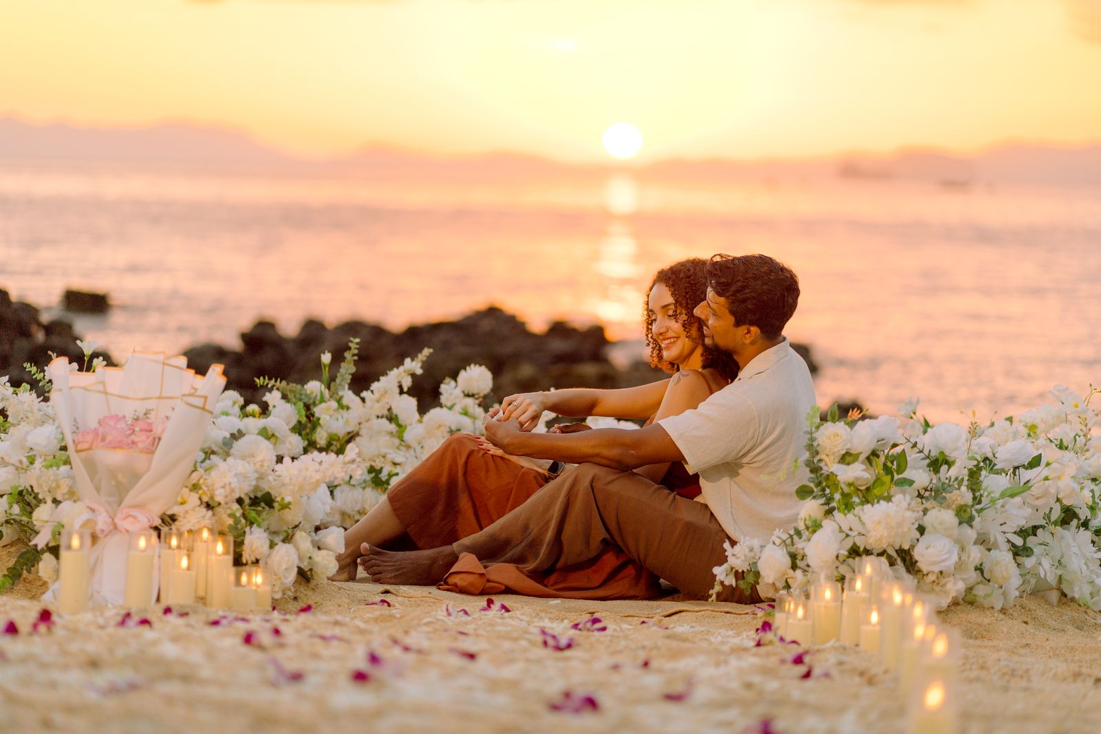 Larissa and Nihal watching the sunset