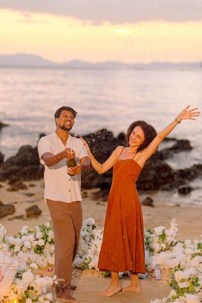 Larissa and Nihal celebrating